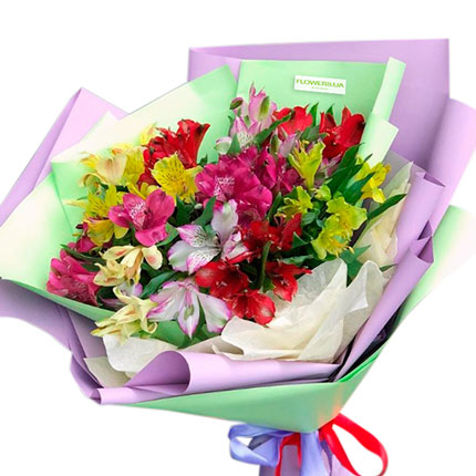 Bouquet "15 bright alstroemerias" - delivery in Ukraine