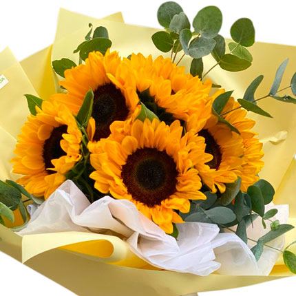 Bouquet "7 bright sunflowers" - delivery in Ukraine