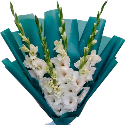Bouquet "5 white gladioluses" – delivery in Ukraine