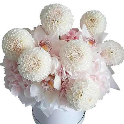 Flowers in a box "Marshmallow cloud" – delivery in Ukraine