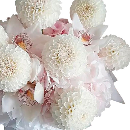 Flowers in a box "Marshmallow cloud" - order with delivery