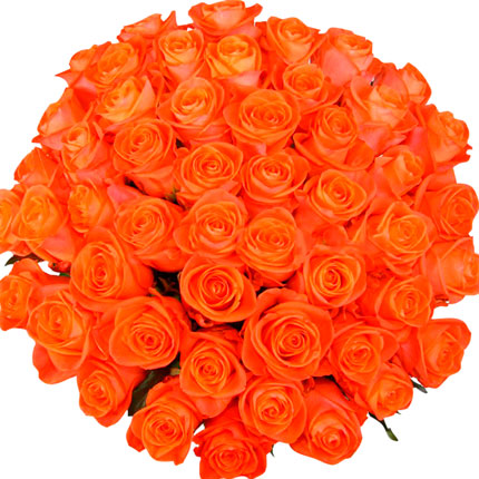 101 оранжевая роза (Кения) - заказать с доставкой