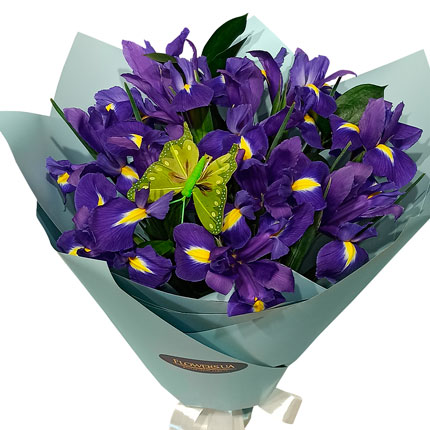 Букет "11 фиолетовых ирисов" – заказать с доставкой