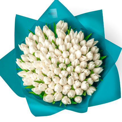 101 белый тюльпан! – заказать с доставкой
