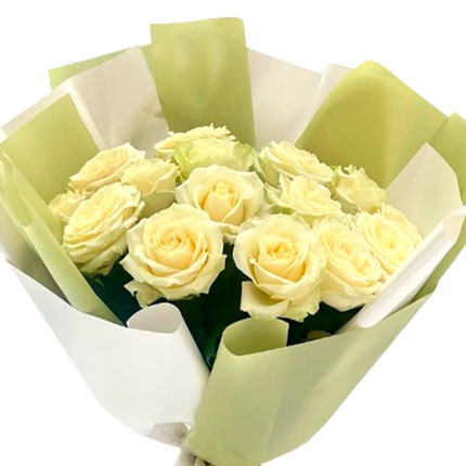 15 белых роз (Кения) - доставка по Украине