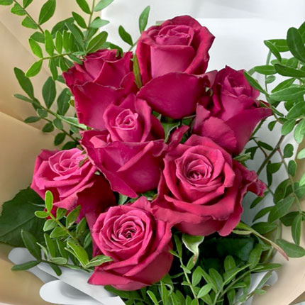 7 троянд Cherry-O” (Кенія) - замовити з доставкою