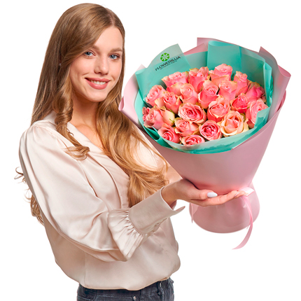 Bouquet “21 roses Belle Rose” – delivery in Ukraine