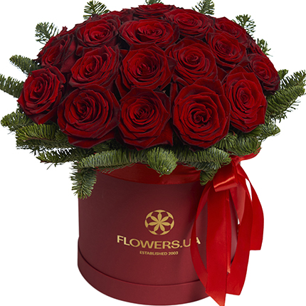 Flowers in a box "Christmas star" – order with delivery