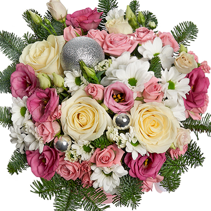 Flowers in a box "Magic of New Year's Eve" – delivery in Ukraine