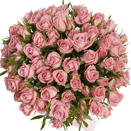 Квіти в коробці "Рожевий оазис" – замовити з доставкою