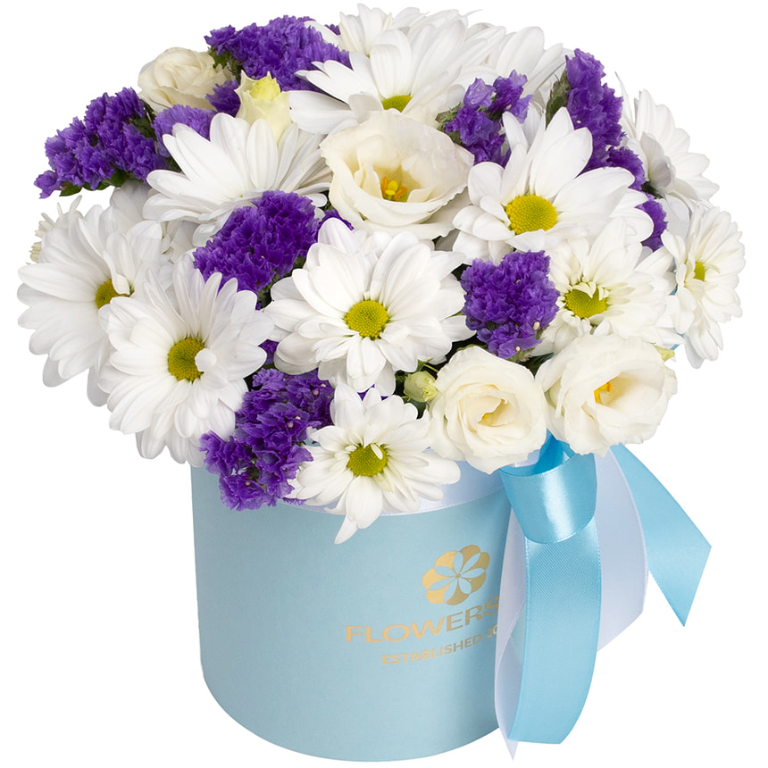 Flowers in a box "Dawn Frost" – order with delivery