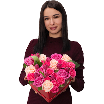 Квіти у коробці “Кришталева мелодія” – доставка по Україні