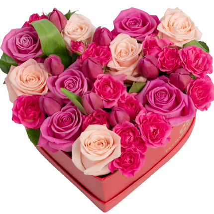Flowers in a box "Crystal Melody" – order with delivery