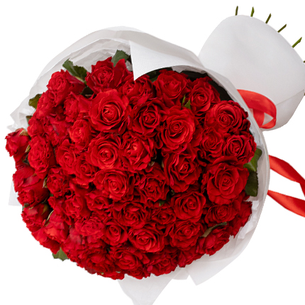 Букет "51 червона троянда El Toro" – замовити з доставкою