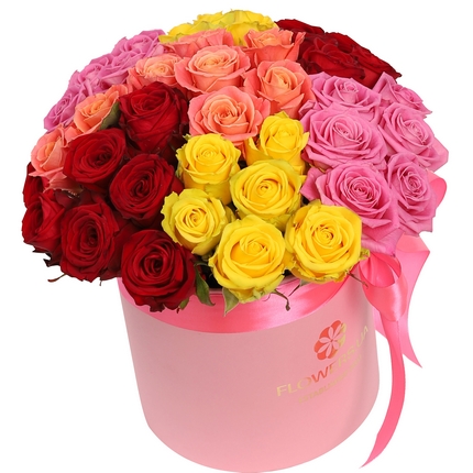 Квіти в коробці “Прима”  – замовити з доставкою