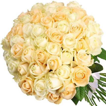 Микс “Нежность” из 51 розы – заказать с доставкой