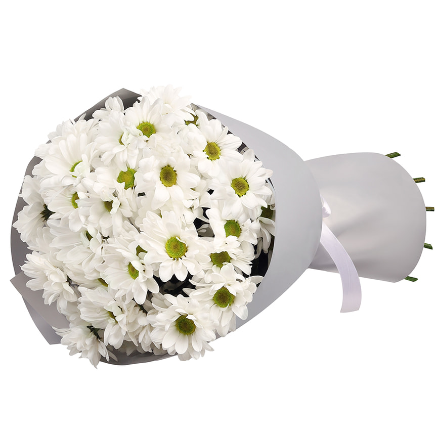 "Kyoto" bouquet of 5 white chrysanthemums – order with delivery