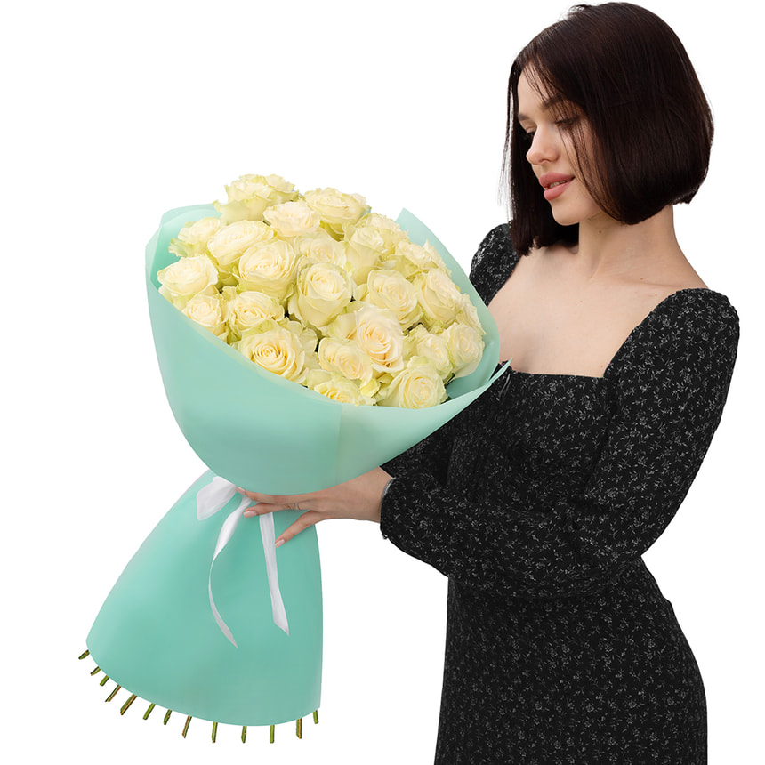 Монобукет "25 троянд Мондіаль" – доставка по Україні