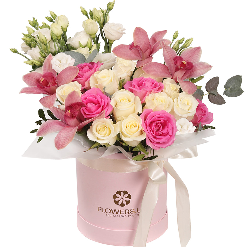 Цветы в коробке "Dolce vita" – заказать с доставкой