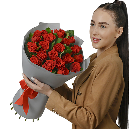 Монобукет "25 роз El Toro" – доставка по Украине