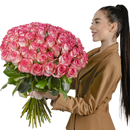 Букет "51 роза Джумилия" – доставка по Украине