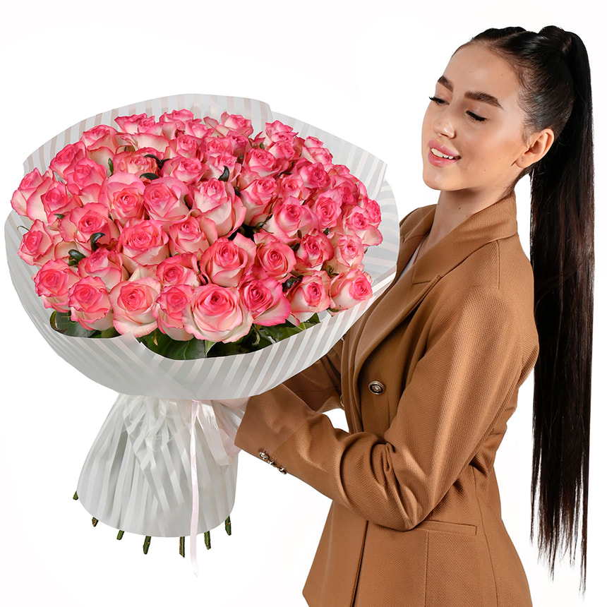 "55 roses Jumilia" bouquet – delivery in Ukraine