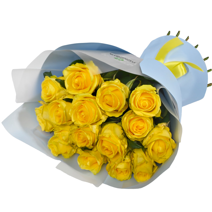 "15 yellow roses" bouquet – order with delivery