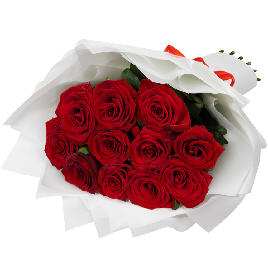 Monobouquet of 11 red roses – order with delivery