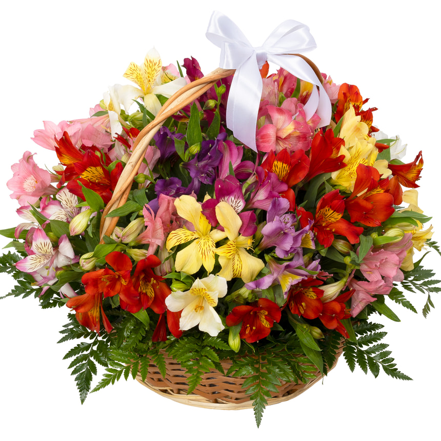 Basket of alstromerias "Watercolor" – order with delivery