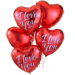 5 фольгованих кульок "Я тебе кохаю"