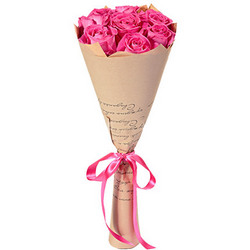 Bouquet of 7 pink roses
