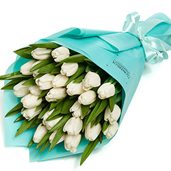 Bouquet "25 white tulips"