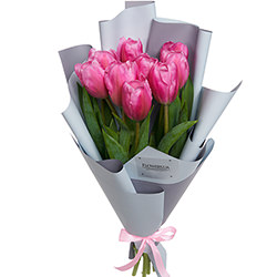 Bouquet "9 pink tulips"