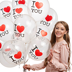 Collection of balloons "I love U" - 3 balloons