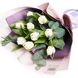 Bouquet "9 white tulips"