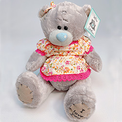 Soft toy "Teddy bear" (girl) 20 см