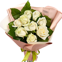 Bouquet "9  white roses"