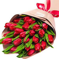 Bouquet "25 red tulips"