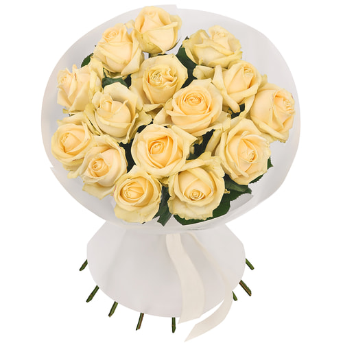 15 cream roses bouquet