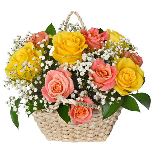 Basket of flowers "Alice"